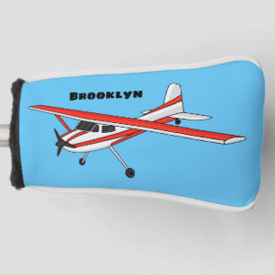 Cartoon von dreirädrigen Flugzeugen Golf Headcover
