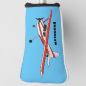 Cartoon von dreirädrigen Flugzeugen Golf Headcover (Rotieren 90)