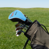 Cartoon von dreirädrigen Flugzeugen Golf Headcover (In SItu)