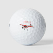 Cartoon von dreirädrigen Flugzeugen Golfball (Vorderseite)
