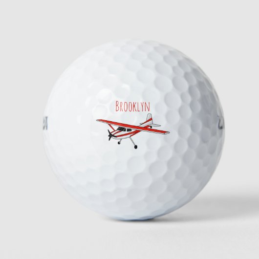 Cartoon von dreirädrigen Flugzeugen Golfball (Vorderseite)
