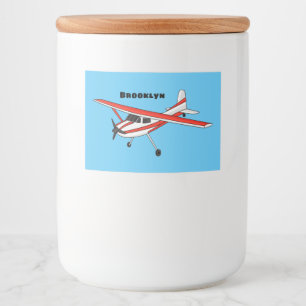 Cartoon von dreirädrigen Flugzeugen Lebensmitteletikett