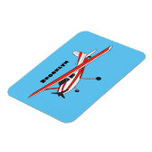 Cartoon von dreirädrigen Flugzeugen Magnet (Linke Seite)