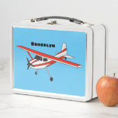 Cartoon von dreirädrigen Flugzeugen Metall Brotdose (Beispiel)