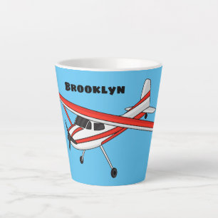 Cartoon von dreirädrigen Flugzeugen Milchtasse