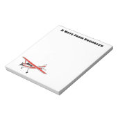 Cartoon von dreirädrigen Flugzeugen Notizblock (Rotiert)