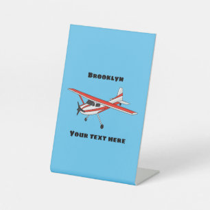 Cartoon von dreirädrigen Flugzeugen Sockelschild