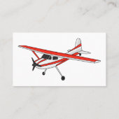 Cartoon von dreirädrigen Flugzeugen Visitenkarte (Rückseite)