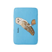 Cartoon von Eulenvögeln Badematte (Vorderseite Vertikal)