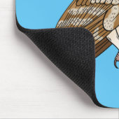 Cartoon von Eulenvögeln Mousepad (Ecke)