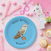 Cartoon von Eulenvögeln Pappteller (Party)
