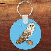 Cartoon von Eulenvögeln Schlüsselanhänger (Vorderseite)