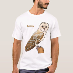 Cartoon von Eulenvögeln T-Shirt