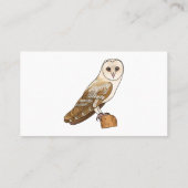 Cartoon von Eulenvögeln Visitenkarte (Rückseite)