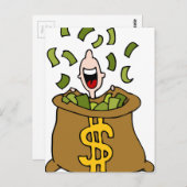 Cartoon von Finanzunfällen Postkarte (Vorne/Hinten)