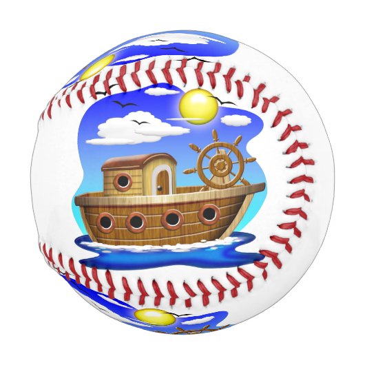 Cartoon von Fischereifahrzeugen Baseball (Vorne Rechts)