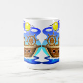 Cartoon von Fischereifahrzeugen Kaffeetasse (Mittel)