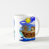 Cartoon von Fischereifahrzeugen Kaffeetasse (VorderseiteRechts)