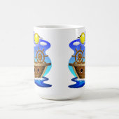 Cartoon von Fischereifahrzeugen Kaffeetasse (Mittel)