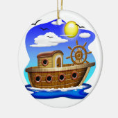 Cartoon von Fischereifahrzeugen Keramik Ornament (Links)