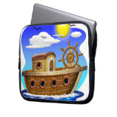 Cartoon von Fischereifahrzeugen Laptopschutzhülle (Vorderseite Links)