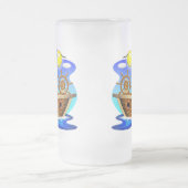 Cartoon von Fischereifahrzeugen Mattglas Bierglas (Mittel)