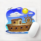 Cartoon von Fischereifahrzeugen Mousepad (Mit Mouse)