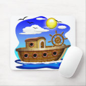 Cartoon von Fischereifahrzeugen Mousepad (Mit Mouse)