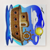 Cartoon von Fischereifahrzeugen Puzzle (Horizontal)