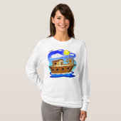 Cartoon von Fischereifahrzeugen T-Shirt (Vorne ganz)