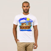 Cartoon von Fischereifahrzeugen T-Shirt (Vorne ganz)