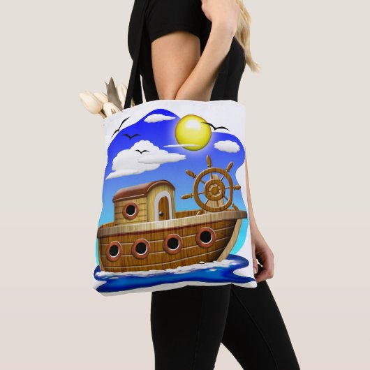 Cartoon von Fischereifahrzeugen Tasche (Von Nahem)
