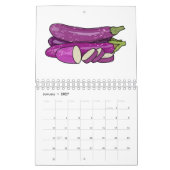 Cartoon von Gemüse und Obst Kalender (Jan 2027)