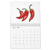 Cartoon von Gemüse und Obst Kalender (Mär 2027)