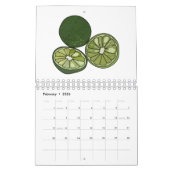 Cartoon von Gemüse und Obst Kalender (Feb 2026)