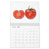 Cartoon von Gemüse und Obst Kalender (Jan 2027)