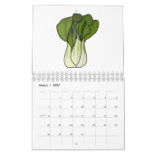 Cartoon von Gemüse und Obst Kalender (Mär 2027)