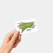 Cartoon von grünen Bohnen Ausweis (Handheld)