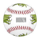 Cartoon von grünen Bohnen Baseball (Vorderseite)