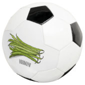 Cartoon von grünen Bohnen Fußball (Dreiviertel)