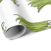 Cartoon von grünen Bohnen Geschenkpapier (Rolleneckpunkt)