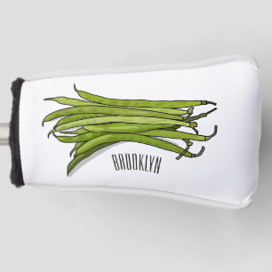 Cartoon von grünen Bohnen Golf Headcover