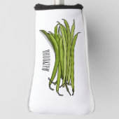 Cartoon von grünen Bohnen Golf Headcover (Rotieren 90)