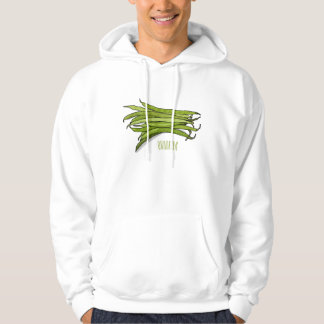 Cartoon von grünen Bohnen Hoodie