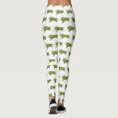 Cartoon von grünen Bohnen Leggings (Rückseite)