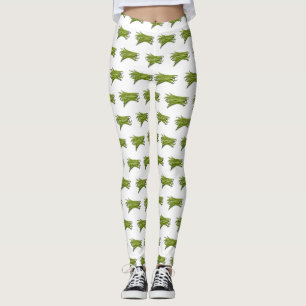 Cartoon von grünen Bohnen Leggings