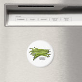 Cartoon von grünen Bohnen Magnet (In Situ (Geschirrspüler))