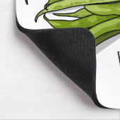 Cartoon von grünen Bohnen Mousepad (Ecke)