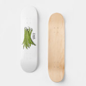 Cartoon von grünen Bohnen Skateboard (Vorderseite)