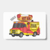 Cartoon von Hot Dog Futter LKW Ausweis (Rückseite)